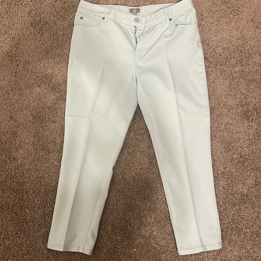 J Jill light blue crop